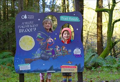 Room on the Broom trail at Haldon Forest Park
