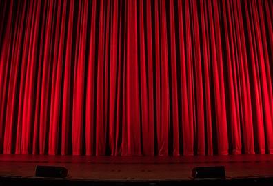 Red theatre curtain