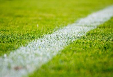 White line on a football pitch