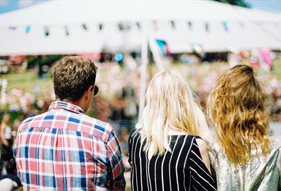 People at an outdoor fair