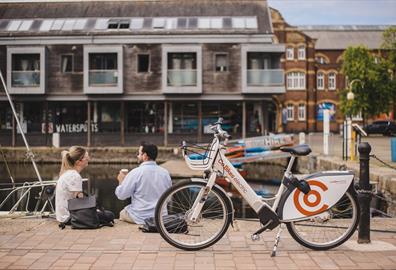 Co Bikes at Exeter quayside
