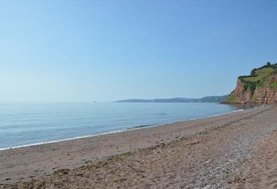 Ness Cove Beach angled image of the seafront