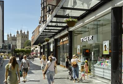 Princesshay Shopping Centre - with Cathedral View