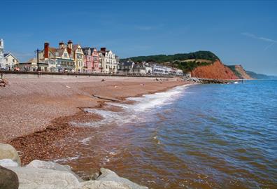 Sidmouth Beach and Cliffs