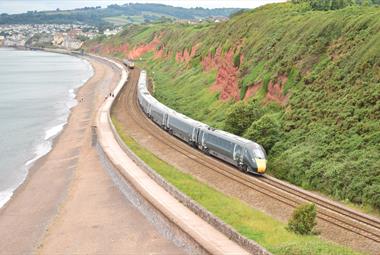 GWR train on Dawlish line