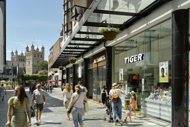 Princesshay Shopping Centre - with Cathedral View