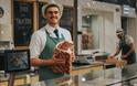 On-site butchers' department, stocking meat from the nearby family farm.