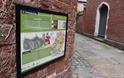 The Woollen Trail panel at St Nicholas Priory