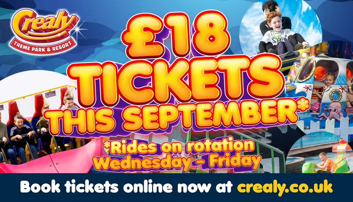 £18 tickets at Crealy