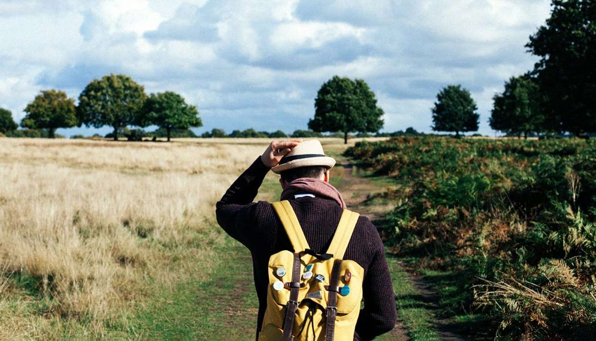 Man walking in the countryside