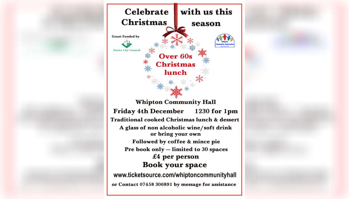 Over 60s Christmas Lunch