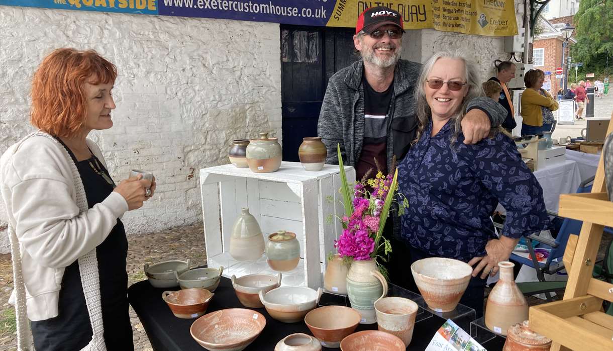 Exeter Potter's Market - one of around 25 pottery stalls