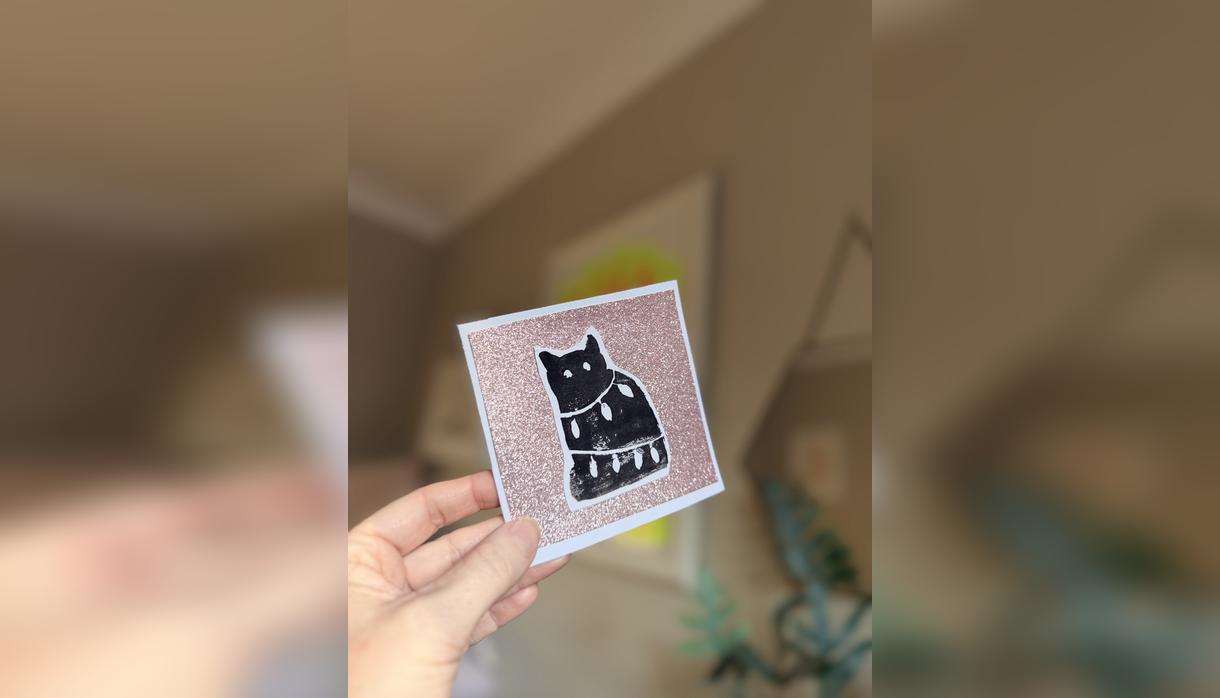 Lino Print Christmas Cards