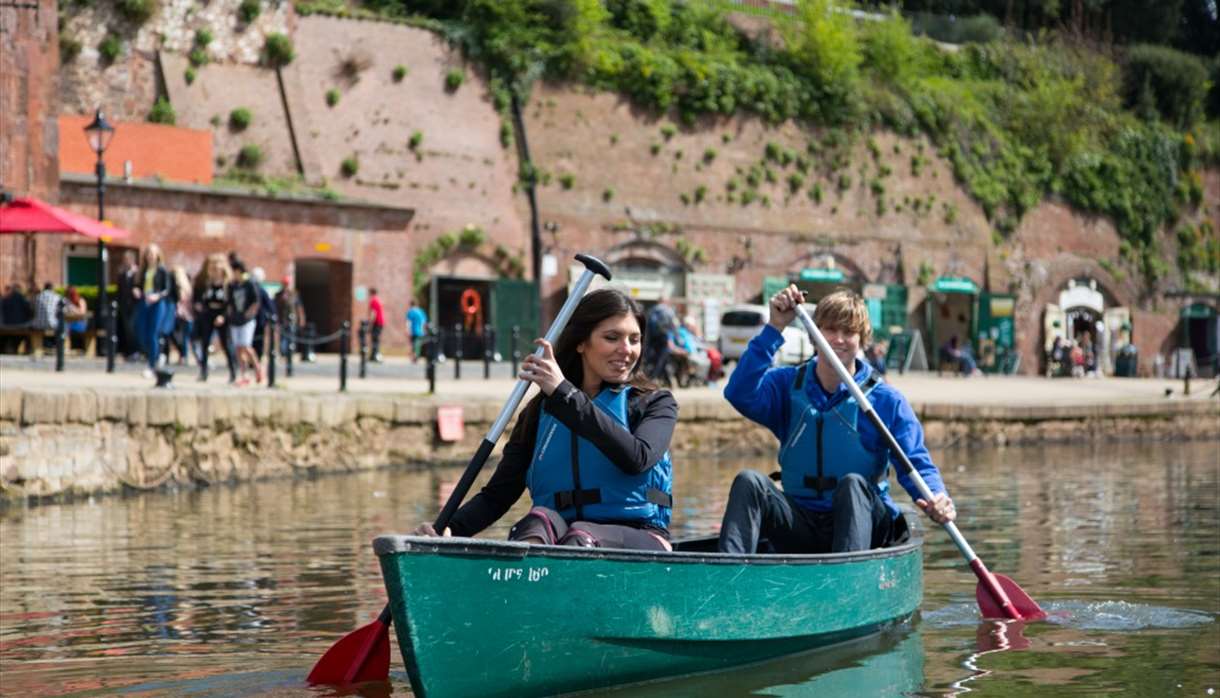 Kayaking on Exeter Quayside