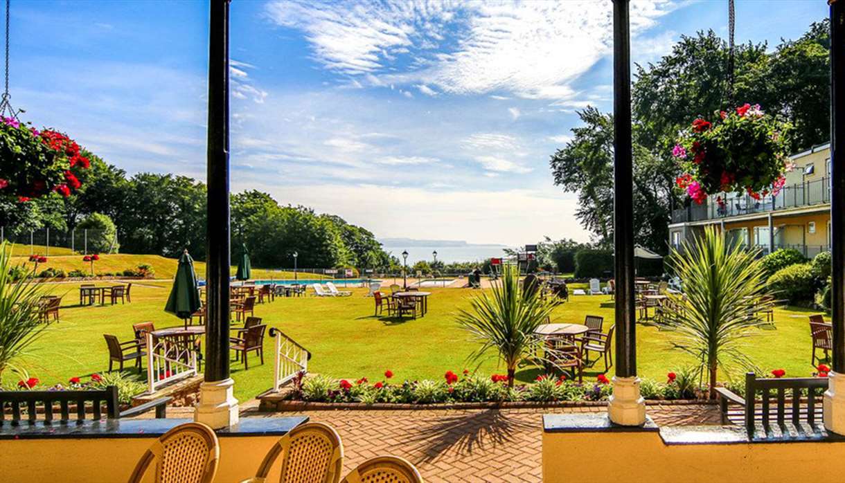 Al fresco dining area on a beautiful summers day