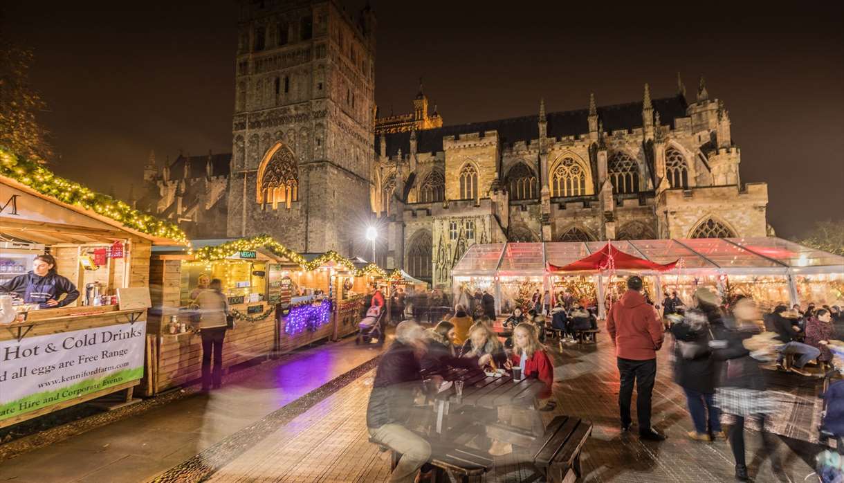 Exeter Christmas Market on Cathedral Green