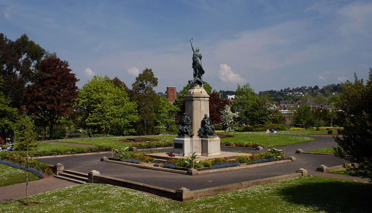 War statue in Exeter Nothernhay Gardens