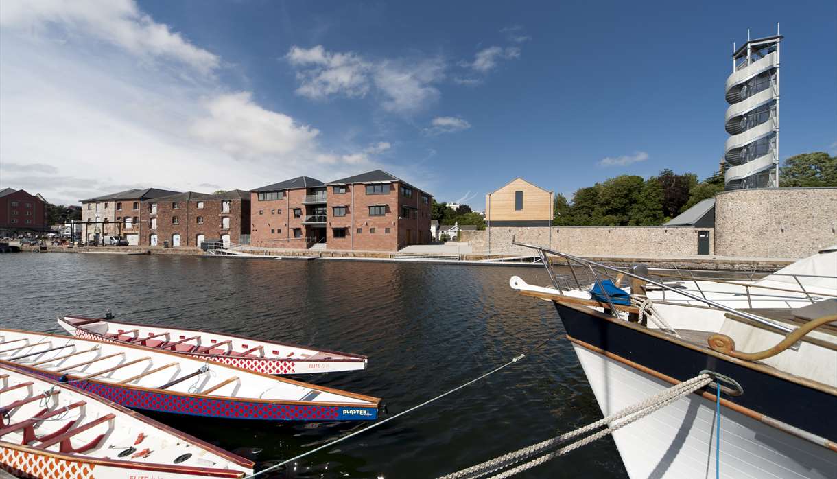View from across the Quay at Haven Banks