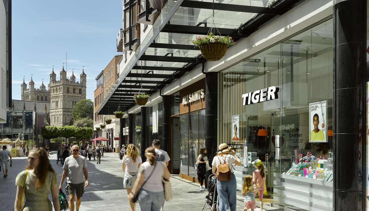 Princesshay Shopping Centre - with Cathedral View