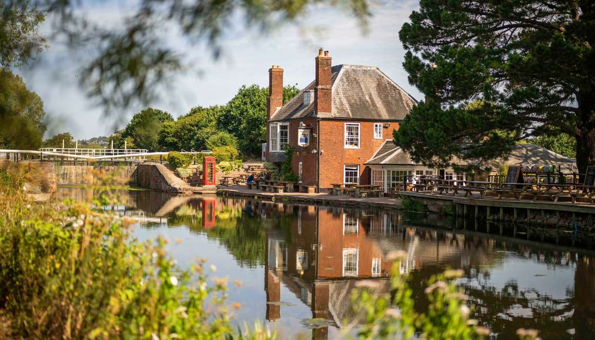 A peaceful setting by the water.