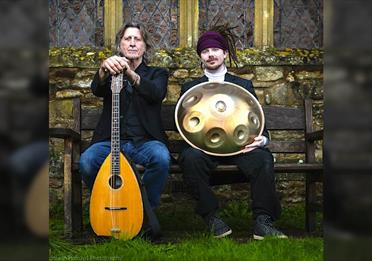 Official artwork for Sanctuary: Steve Knightley & Daniel Salvatore – Songs from Sacred Space: A Concert in aid of St Nicholas Priory