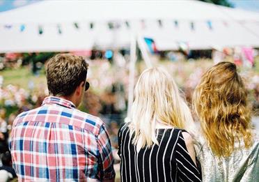 People at an outdoor fair