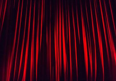 Red stage curtains