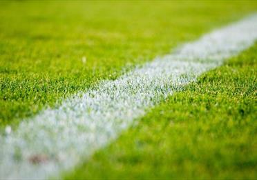 White line on a football pitch