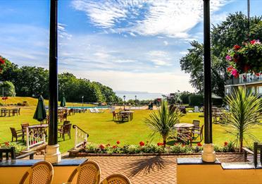 Al fresco dining area on a beautiful summers day