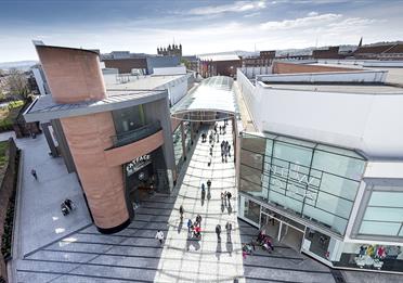 View of Princesshay from the car park