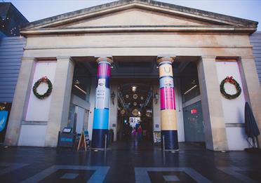 Nutcracker Christmas decorations at Guildhall Shopping Centre