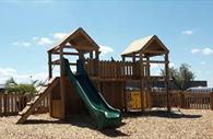 Outdoor children's play area at Greendale Farm Shop.