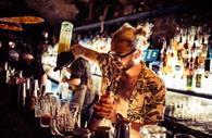 Bartender making cocktail