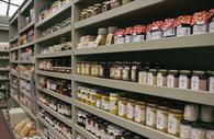 Produce shelves at Bernaville Nurseries