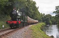 South Devon Railway - train going along the line