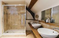 Shower and sink in Bathroom at Weeke Barton