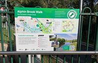 Alphin Brook Walk sign at Marsh Barton Station
