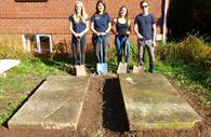 Group who cleared area around graves in the Dissenters' Graveyard