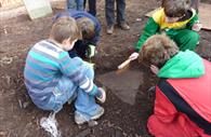 Cleaning gravestones at the Exeter Dissenters' Graveyard