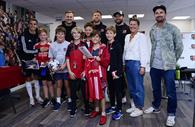 Exeter City FC players meeting their fans