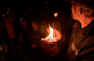 Shell on fire, Kents Cavern Caves, Torquay