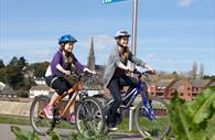 Cycling near Exeter quayside