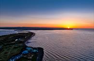 Drone Shot of Dawlish Warren Beach