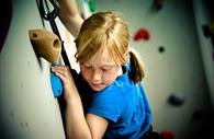Child climbing in Quay Climbing Centre