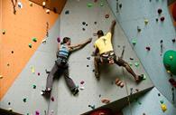 Two climbers in Quay Climbing Centre