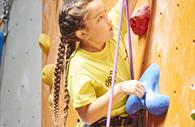 Youngsters climbing at Quay Climbing Centre