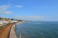 Dawlish seafront and train line