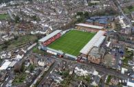 Exeter City Football Club aerial shot