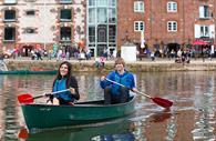 Canoeing on Exeter Quayside. Copyright: Tony Cobley