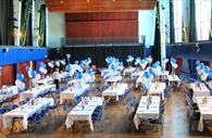 Hall in Corn Exchange decorated